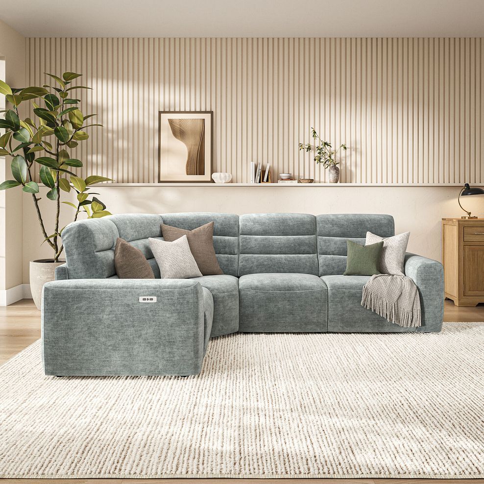 Cohen Group 2 Electric Recliner - Right Hand in Plush Silver Fabric 3