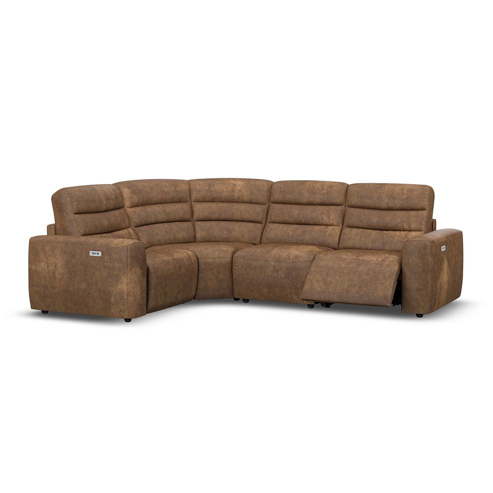 Cohen Group 2 Electric Recliner - Right Hand in Ranch Brown Fabric 2