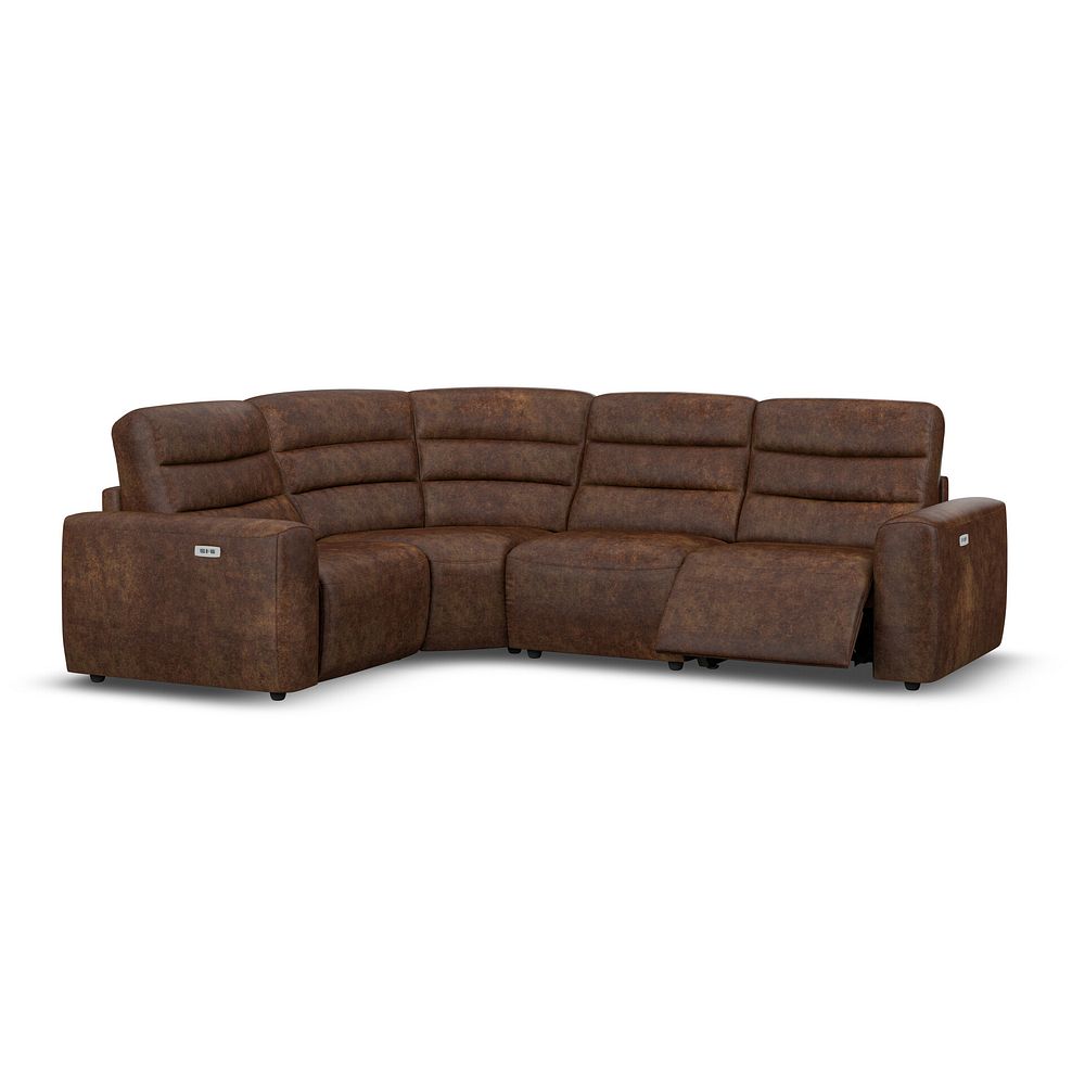 Cohen Group 2 Electric Recliner - Right Hand in Ranch Dark Brown Fabric 2