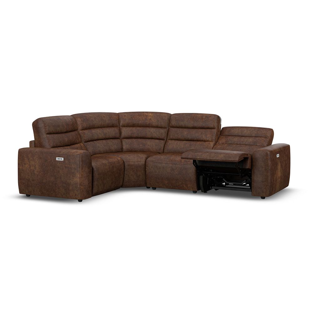 Cohen Group 2 Electric Recliner - Right Hand in Ranch Dark Brown Fabric 3