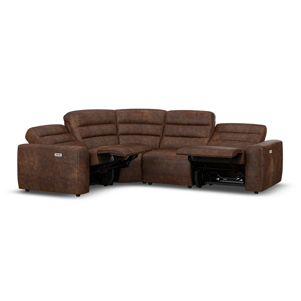 Cohen Group 2 Electric Recliner - Right Hand in Ranch Dark Brown Fabric 4
