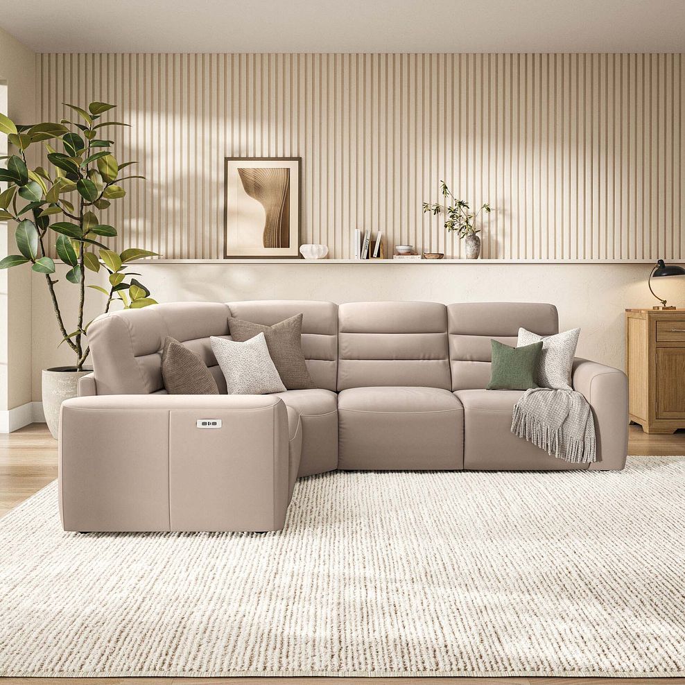 Cohen Group 2 Electric Recliner - Right Hand in Virgo Buff Leather 3