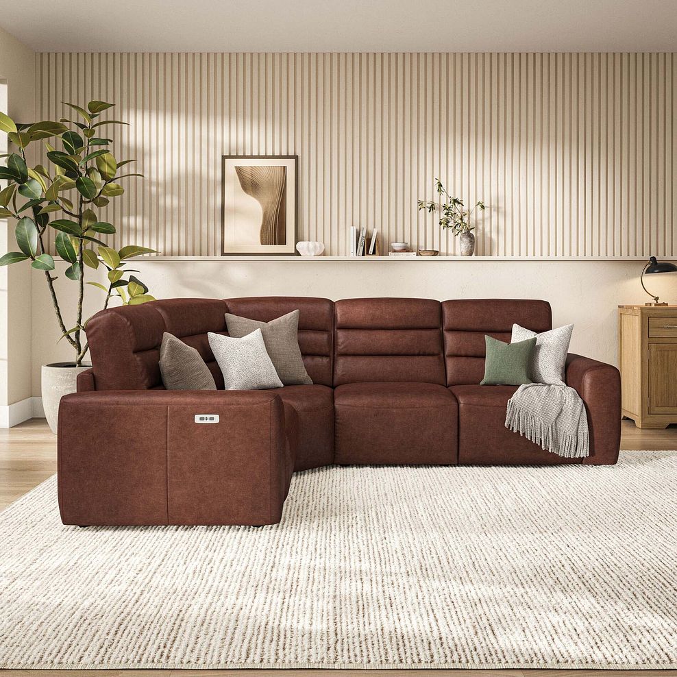 Cohen Group 2 Electric Recliner - Right Hand in Virgo Chestnut Leather 3