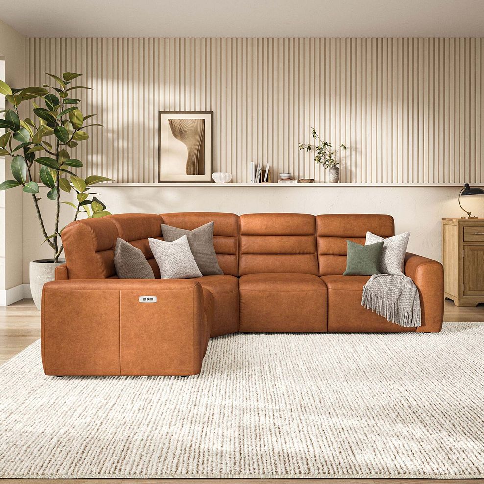 Cohen Group 2 Electric Recliner - Right Hand in Virgo Cognac Leather 3