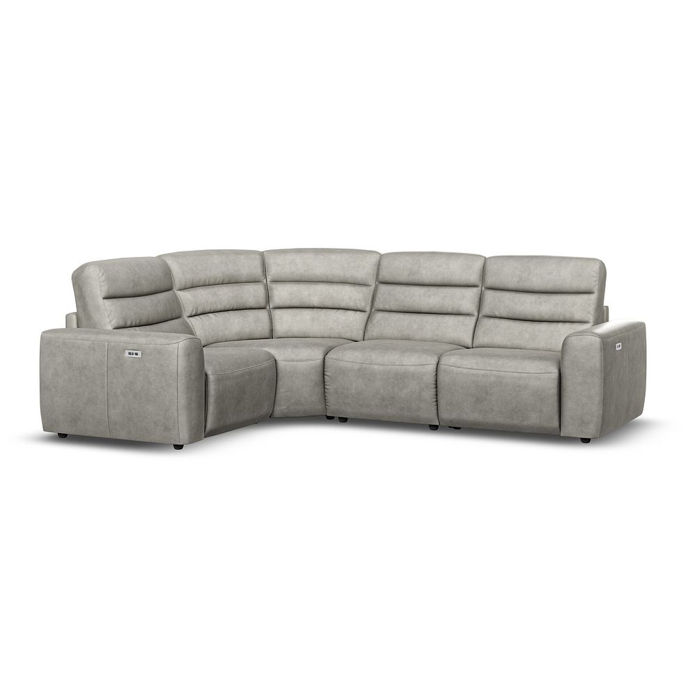 Cohen Group 2 Electric Recliner - Right Hand in Virgo Platinum Leather 1