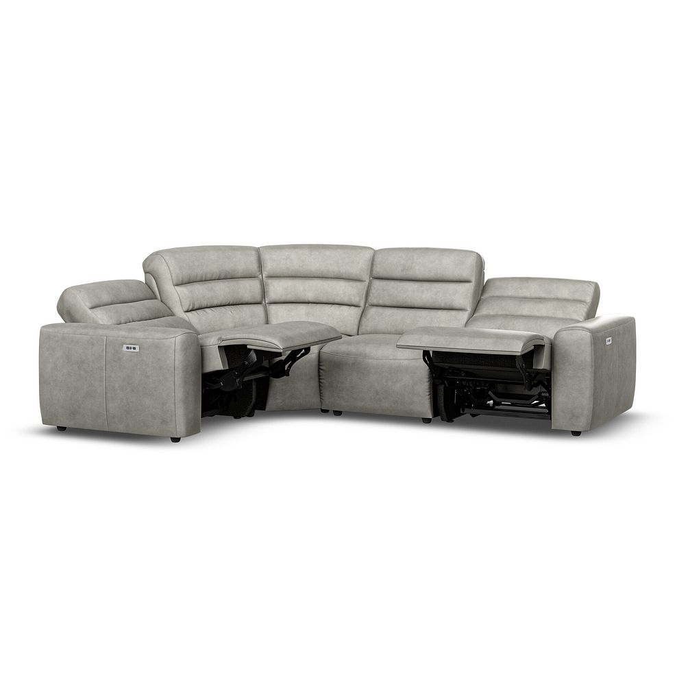 Cohen Group 2 Electric Recliner - Right Hand in Virgo Platinum Leather 4