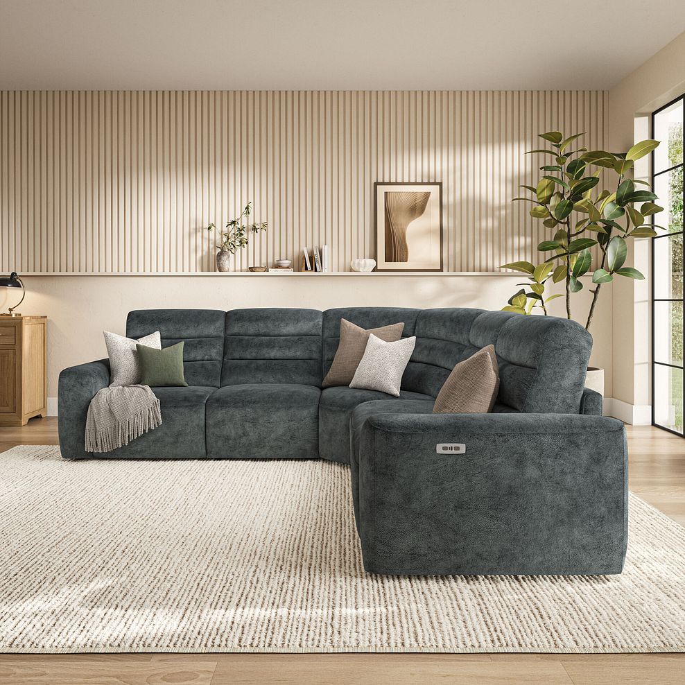 Cohen Group 3 Electric Recliner in Dapple Grey Fabric 3