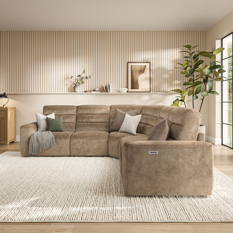 Cohen Group 3 Electric Recliner in Dapple Taupe Fabric 3