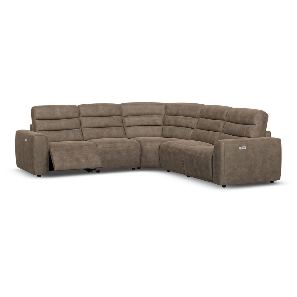 Cohen Group 3 Electric Recliner in Miller Earth Brown Fabric 2