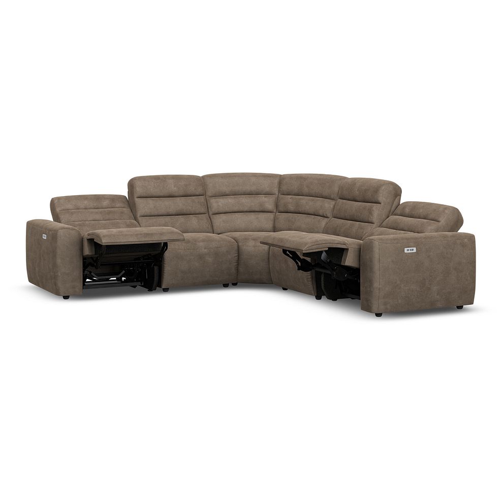 Cohen Group 3 Electric Recliner in Miller Earth Brown Fabric 4