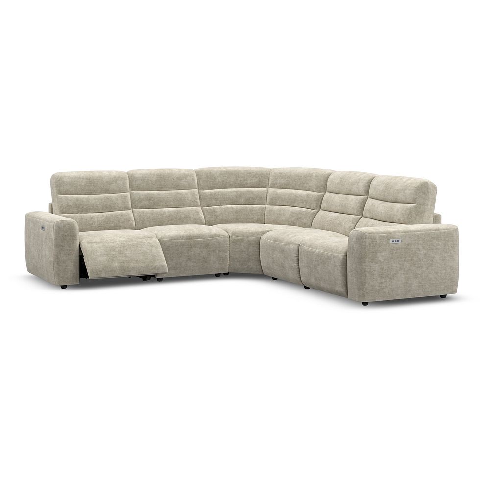 Cohen Group 3 Electric Recliner in Plush Beige Fabric 2