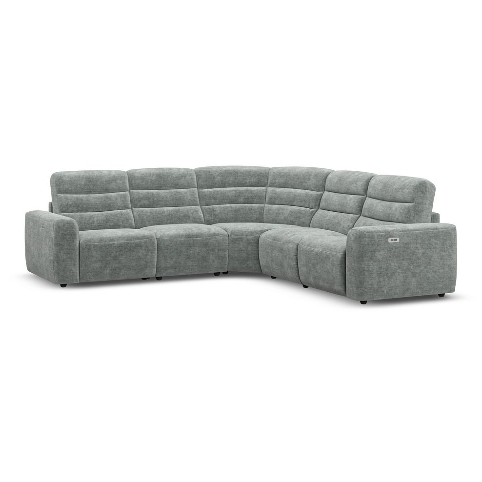 Cohen Group 3 Electric Recliner in Plush Silver Fabric 1