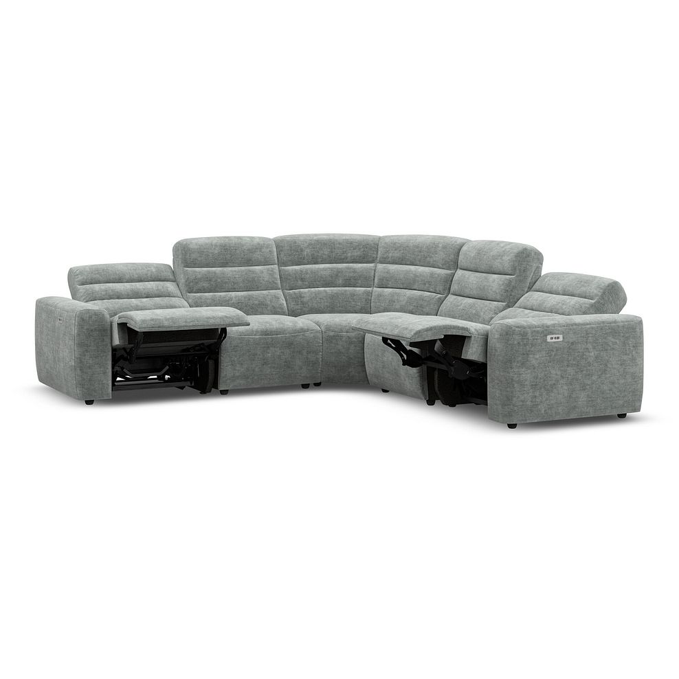 Cohen Group 3 Electric Recliner in Plush Silver Fabric 4