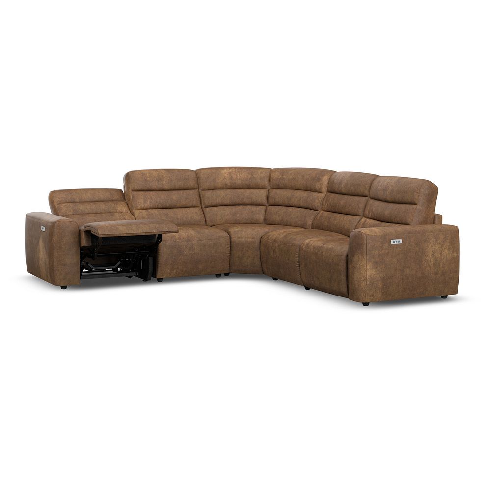 Cohen Group 3 Electric Recliner in Ranch Brown Fabric 3