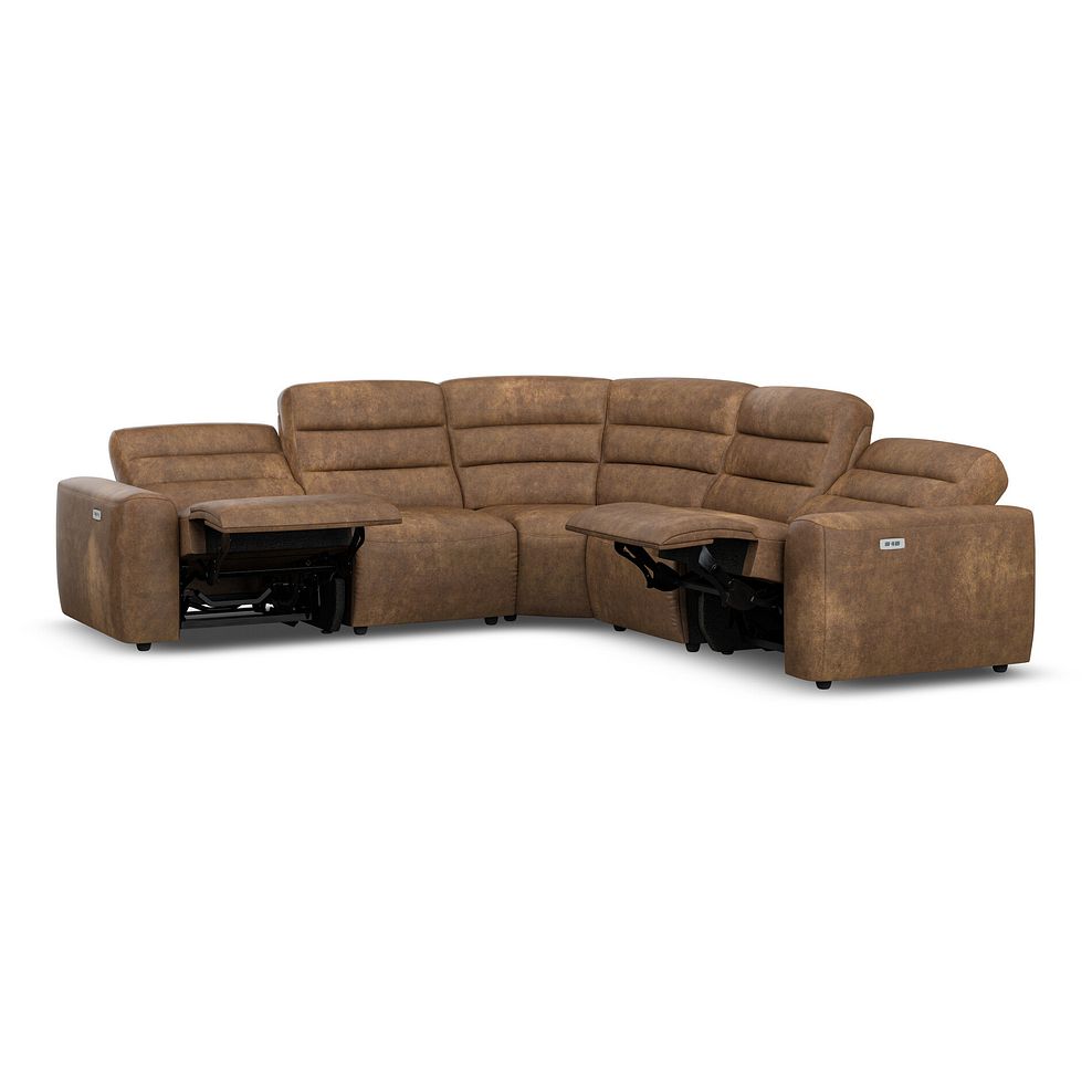 Cohen Group 3 Electric Recliner in Ranch Brown Fabric 4