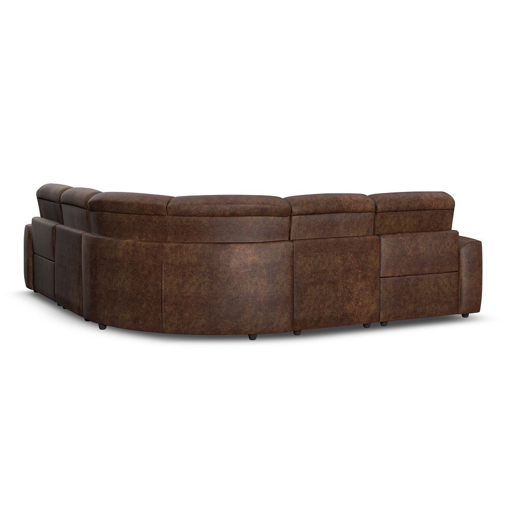 Cohen Group 3 Electric Recliner in Ranch Dark Brown Fabric 6