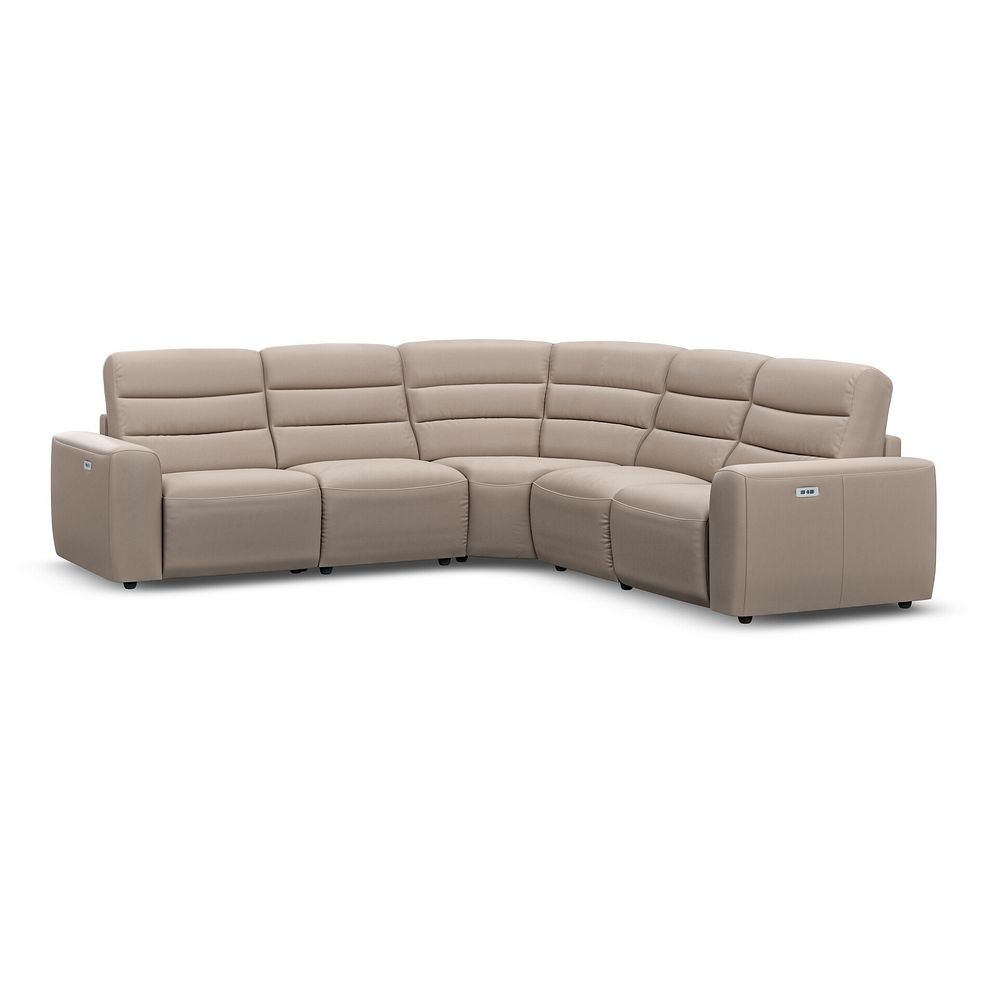 Cohen Group 3 ELectric Recliner in Virgo Buff Leather 1