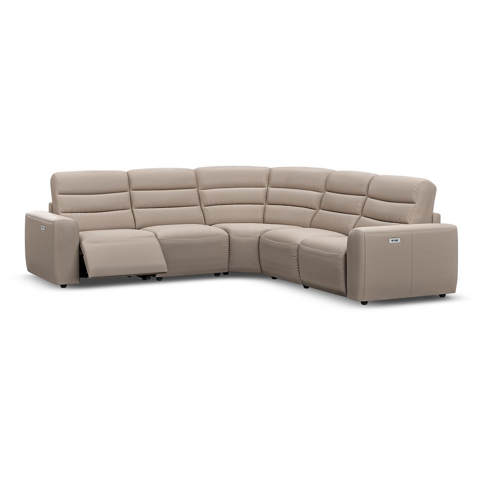 Cohen Group 3 ELectric Recliner in Virgo Buff Leather 2