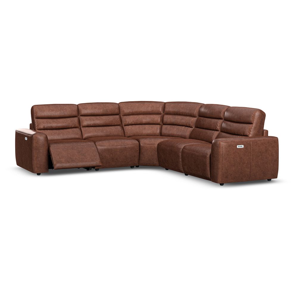 Cohen Group 3 ELectric Recliner in Virgo Chestnut Leather 2