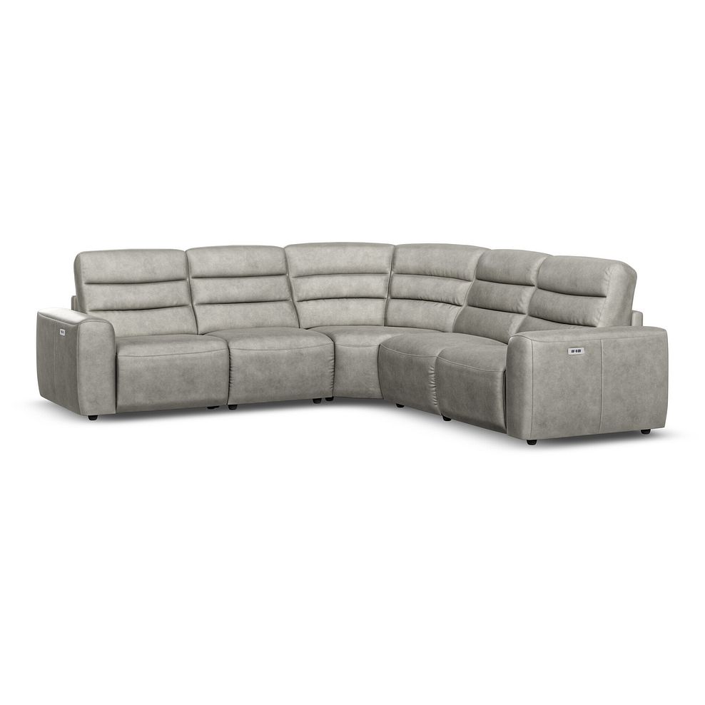 Cohen Group 3 ELectric Recliner in Virgo Platinum Leather 1