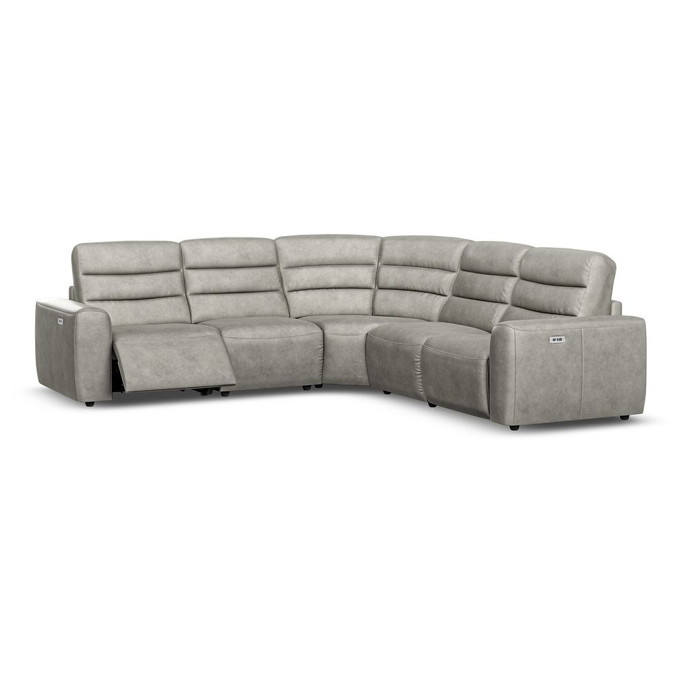 Cohen Group 3 ELectric Recliner in Virgo Platinum Leather 2