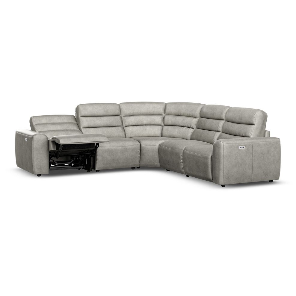 Cohen Group 3 ELectric Recliner in Virgo Platinum Leather 3