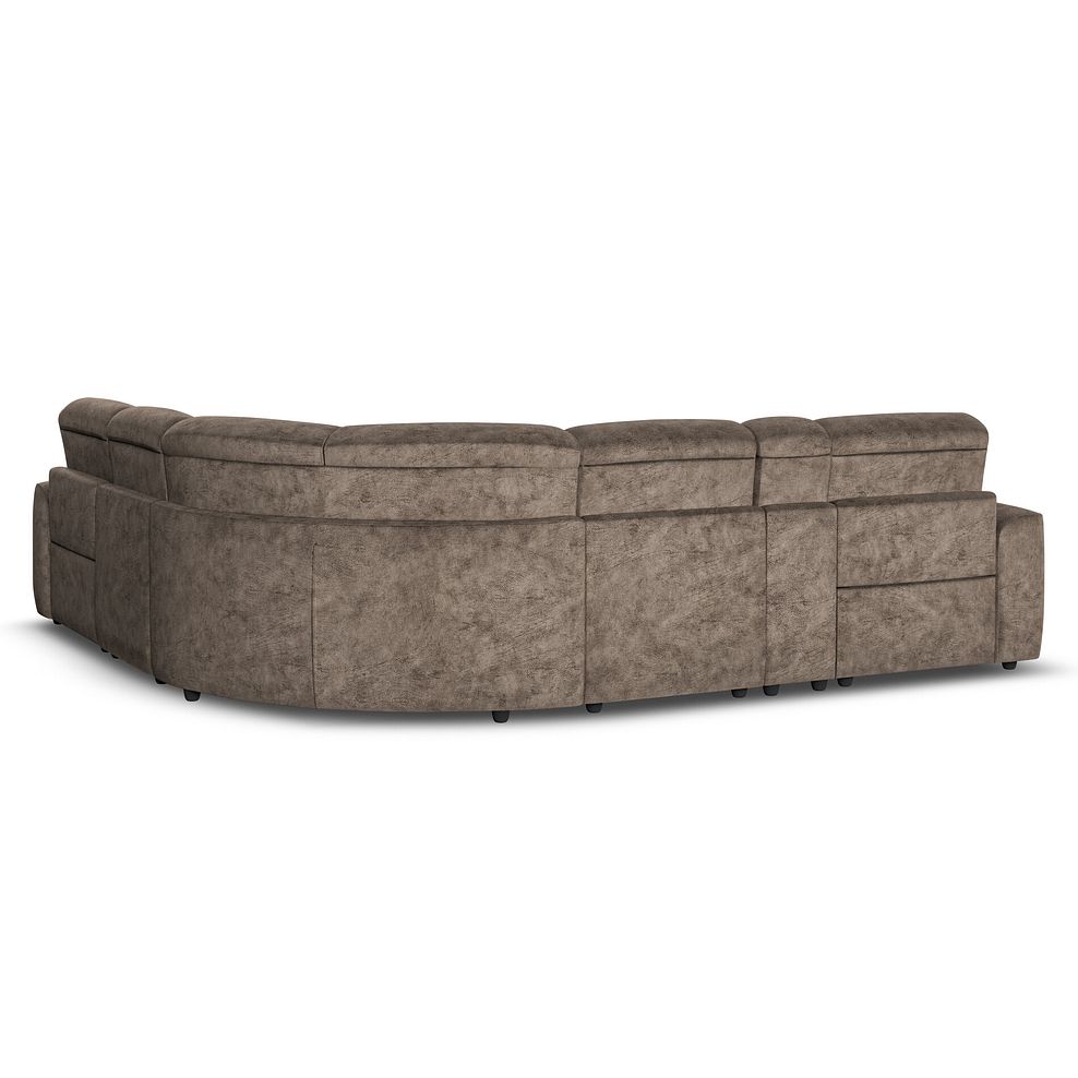 Cohen Group 3 Electric Recliner with 1 Console in Dapple Chocolate Fabric 6