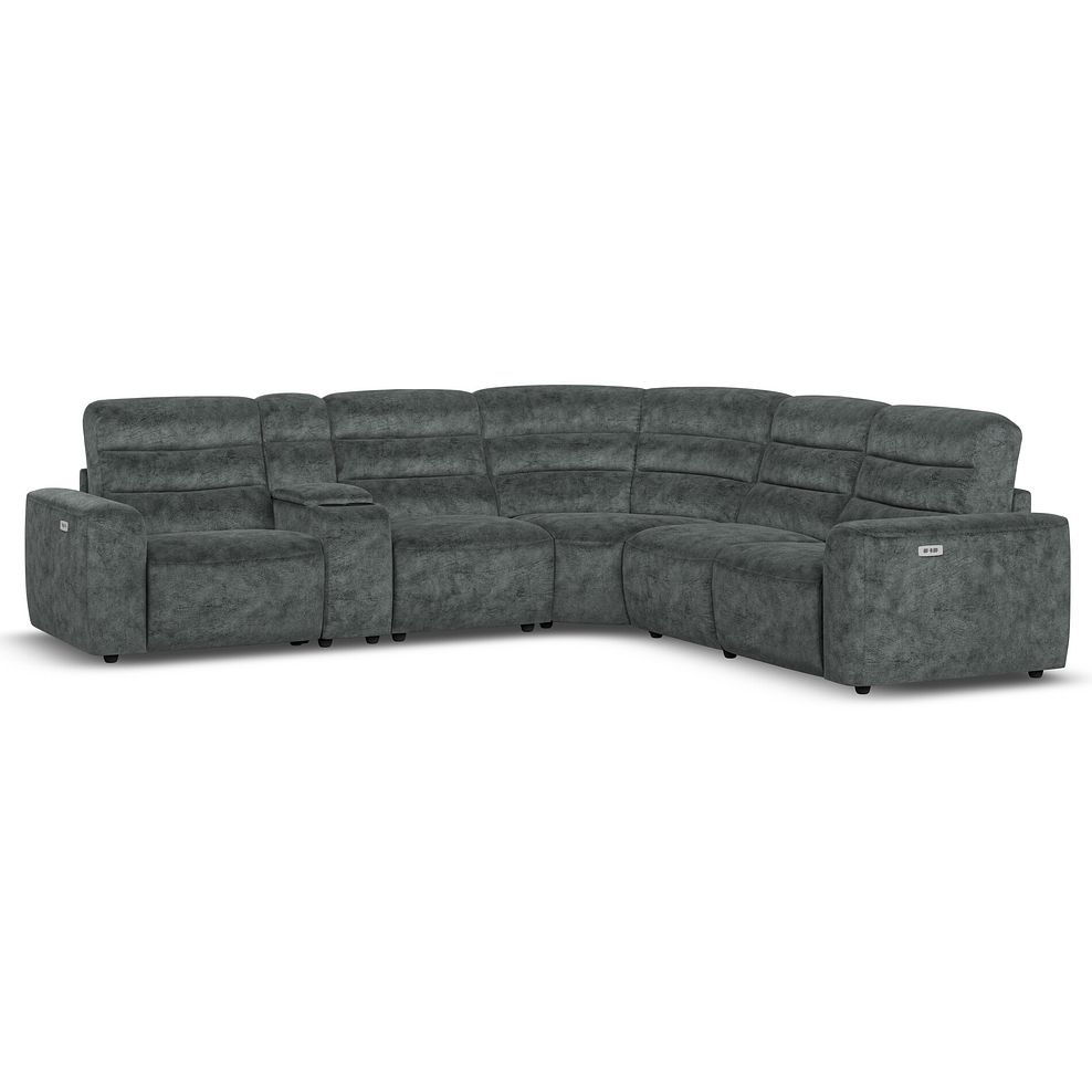 Cohen Group 3 Electric Recliner with 1 Console in Dapple Grey Fabric 1