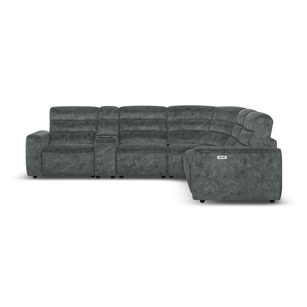 Cohen Group 3 Electric Recliner with 1 Console in Dapple Grey Fabric 5