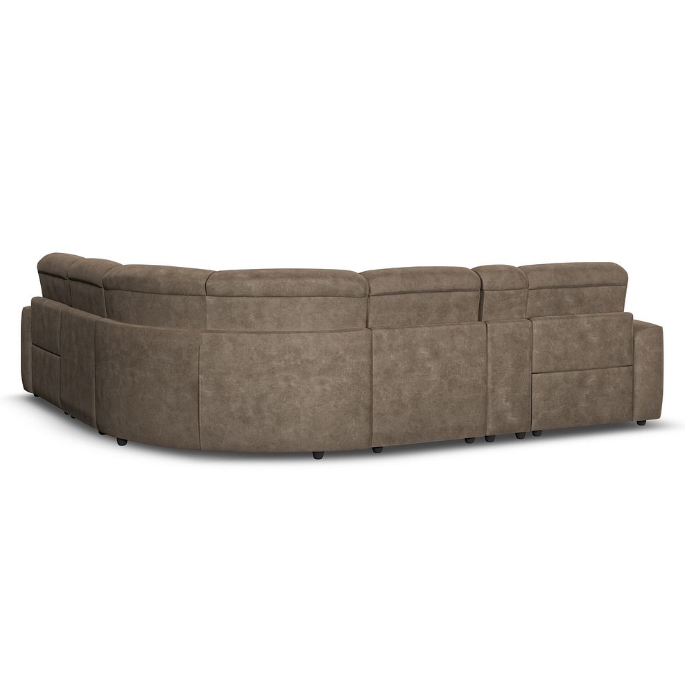 Cohen Group 3 Electric Recliner with 1 Console in Miller Earth Brown Fabric 6