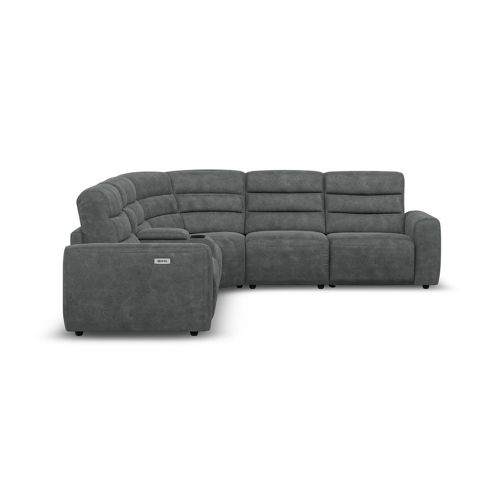 Cohen Group 3 Electric Recliner with 1 Console in Miller Grey Fabric 7