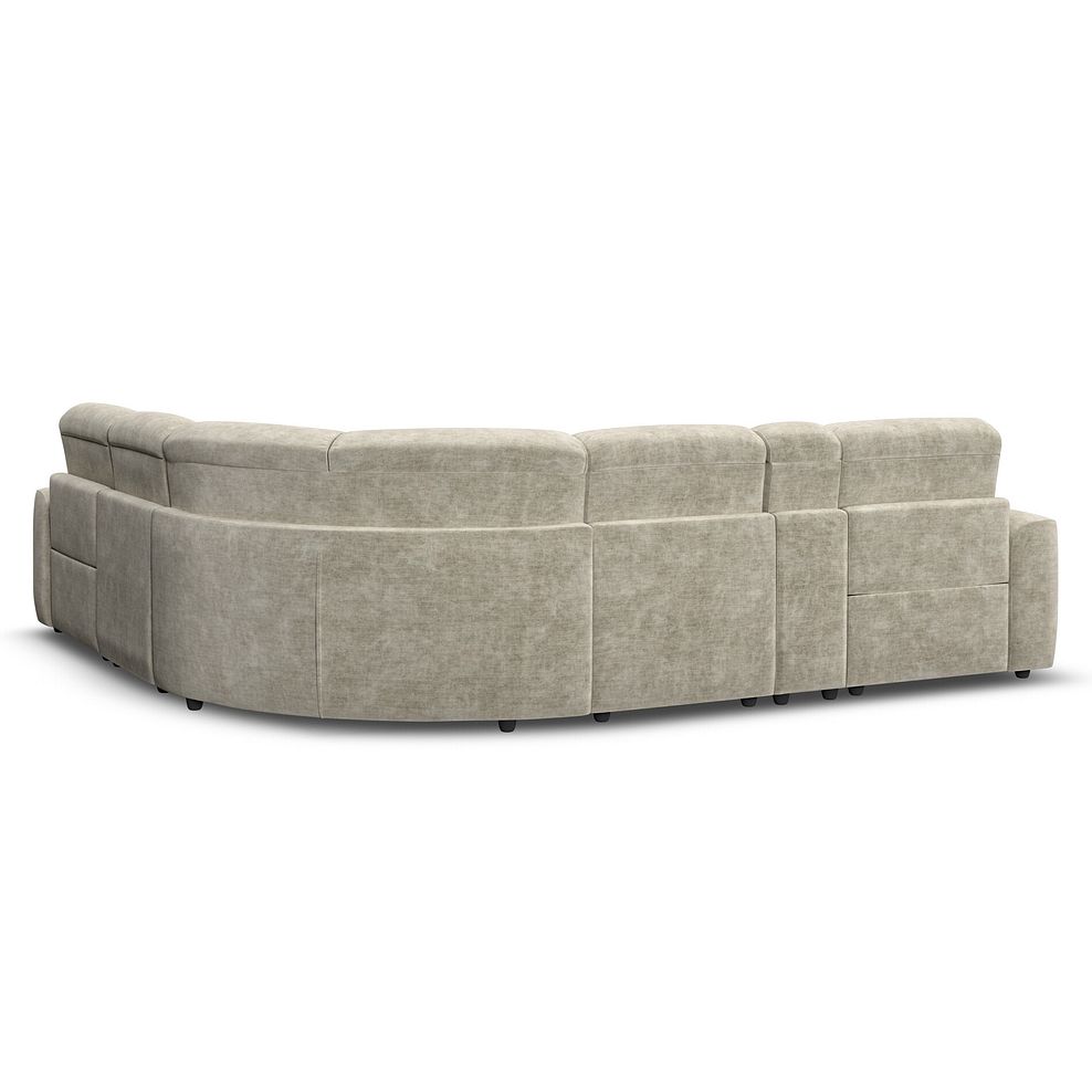 Cohen Group 3 Electric Recliner with 1 Console in Plush Beige Fabric 6