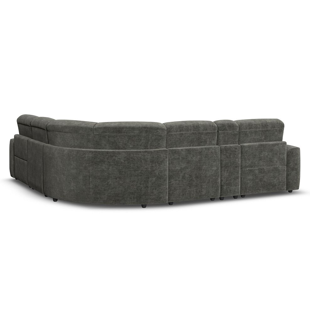 Cohen Group 3 Electric Recliner with 1 Console in Plush Charcoal Fabric 6
