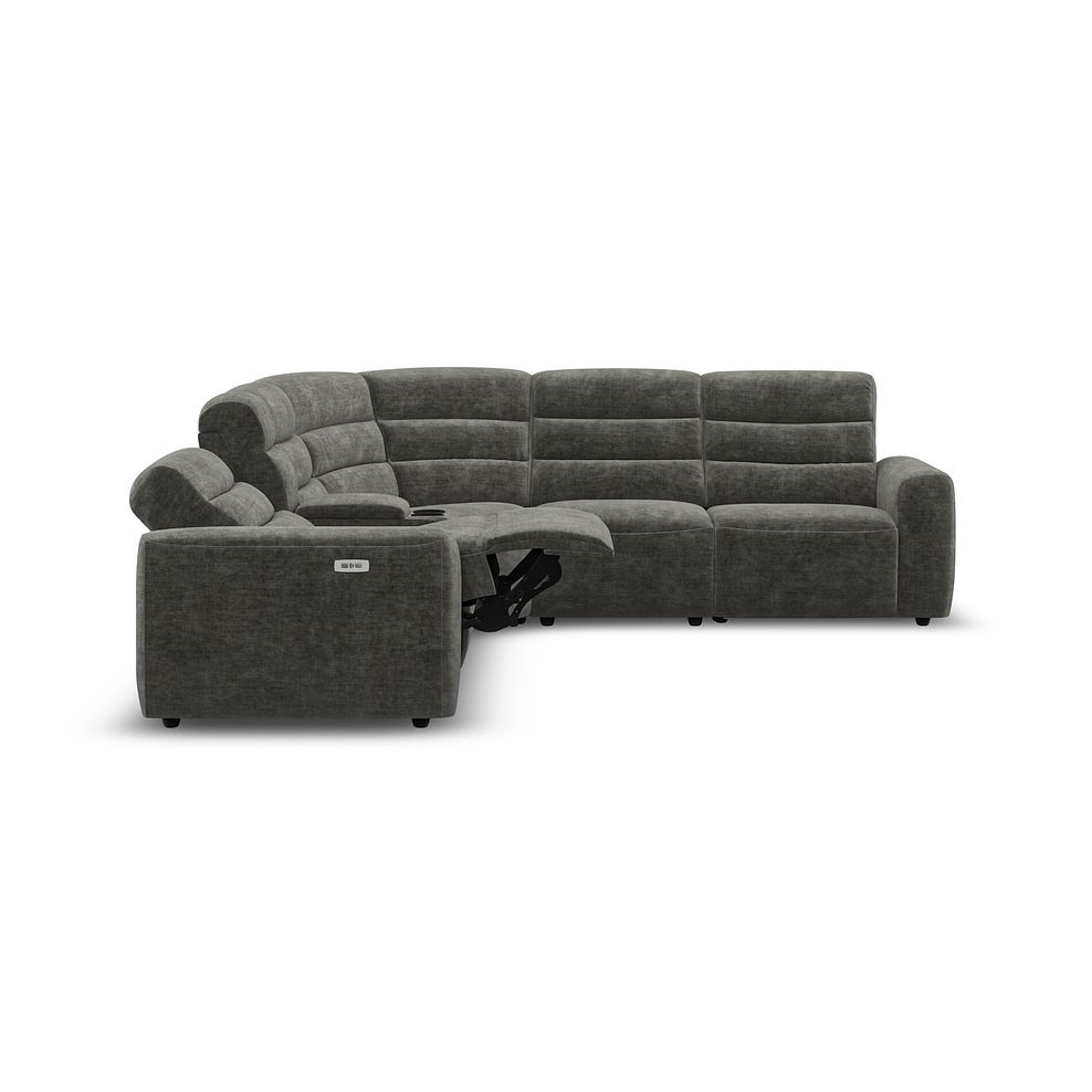 Cohen Group 3 Electric Recliner with 1 Console in Plush Charcoal Fabric 8