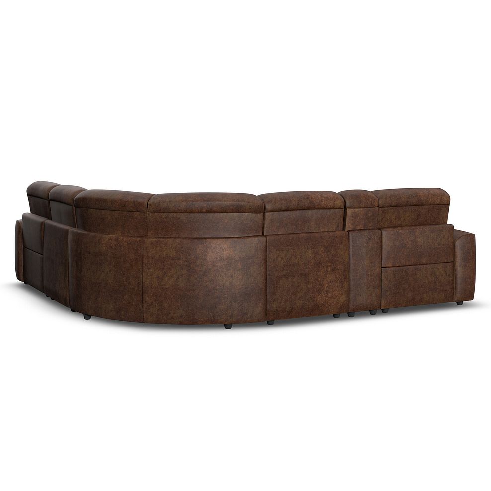 Cohen Group 3 Electric Recliner with 1 Console in Ranch Dark Brown Fabric 6