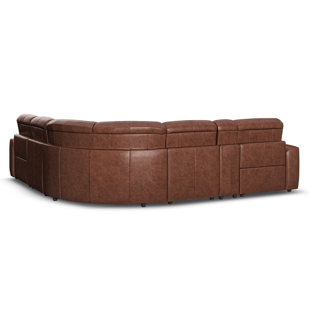 Cohen Group 3 Electric Recliner with 1 Console in Virgo Chestnut Leather 6