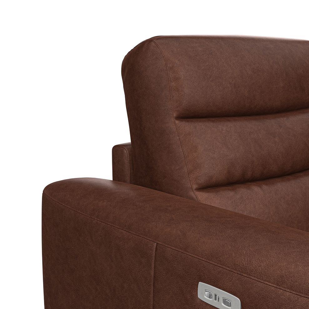 Cohen Group 3 Electric Recliner with 1 Console in Virgo Chestnut Leather 9