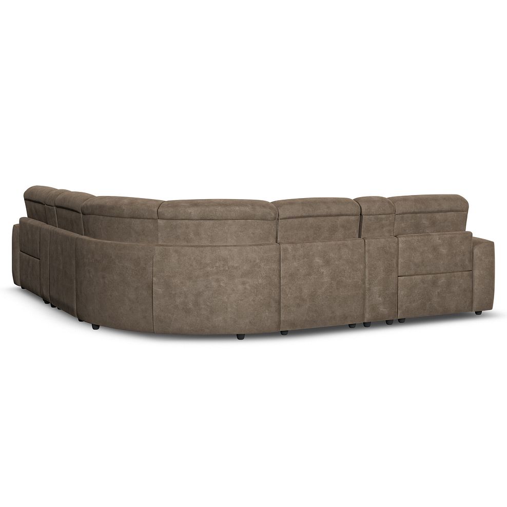 Cohen Group 3 Electric Recliner with 2 Consoles in Miller Earth Brown Fabric 6