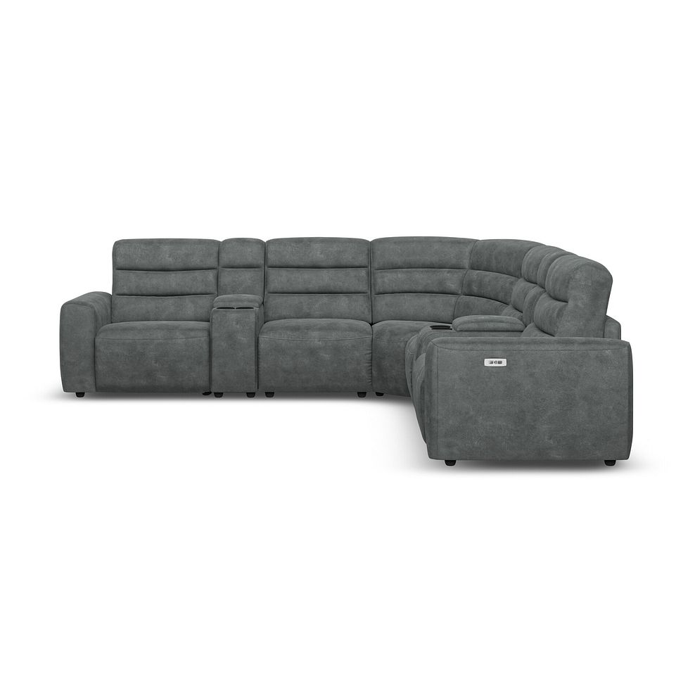 Cohen Group 3 Electric Recliner with 2 Consoles in Miller Grey Fabric 5