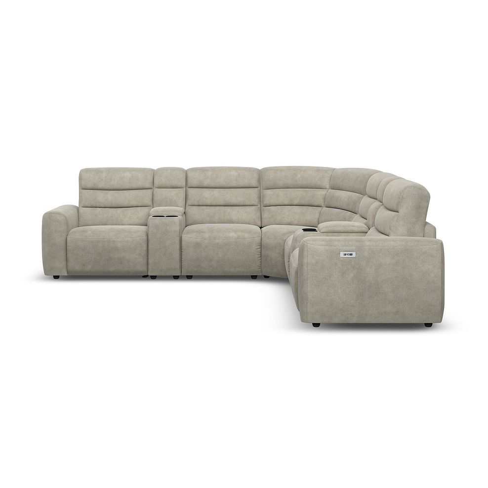 Cohen Group 3 Electric Recliner with 2 Consoles in Miller Taupe Fabric 5