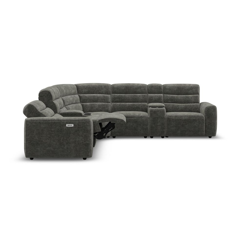 Cohen Group 3 Electric Recliner with 2 Consoles in Plush Charcoal Fabric 8