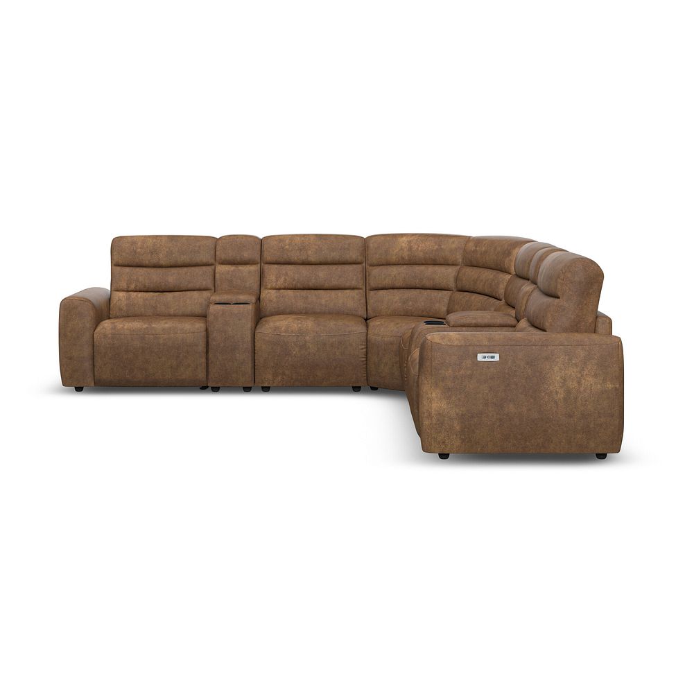 Cohen Group 3 Electric Recliner with 2 Consoles in Ranch Brown Fabric 5