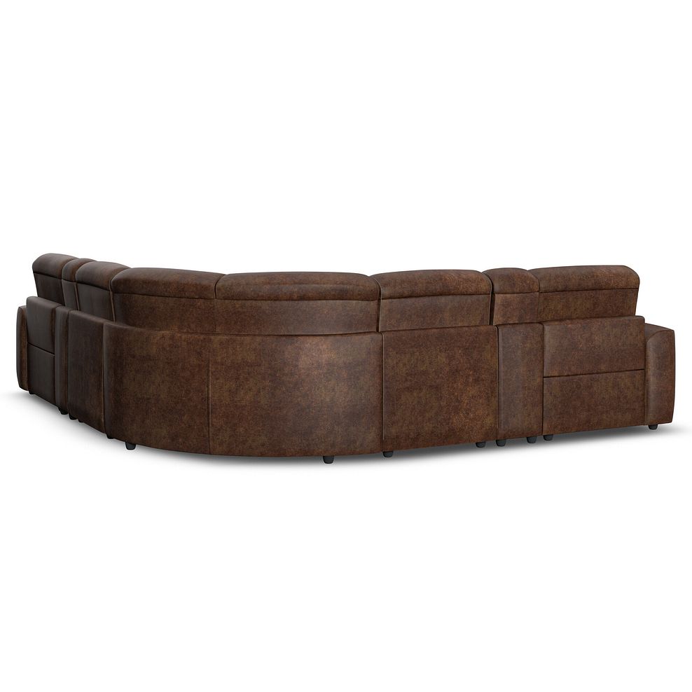 Cohen Group 3 Electric Recliner with 2 Consoles in Ranch Dark Brown Fabric 6