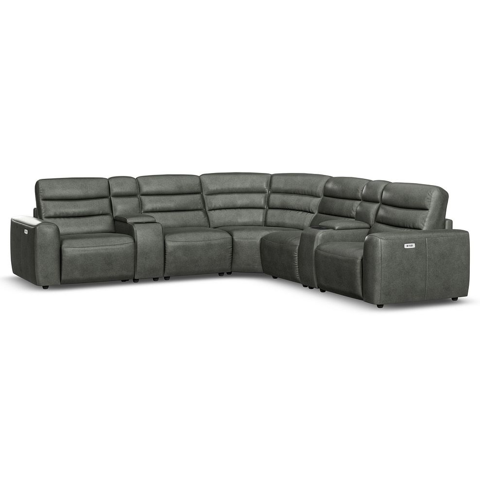 Cohen Group 3 Electric Recliner with 2 Consoles in Virgo Lead Leather 1