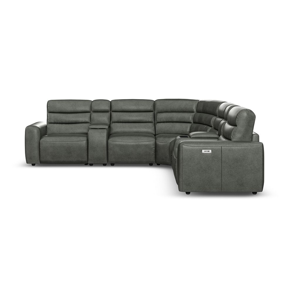 Cohen Group 3 Electric Recliner with 2 Consoles in Virgo Lead Leather 5