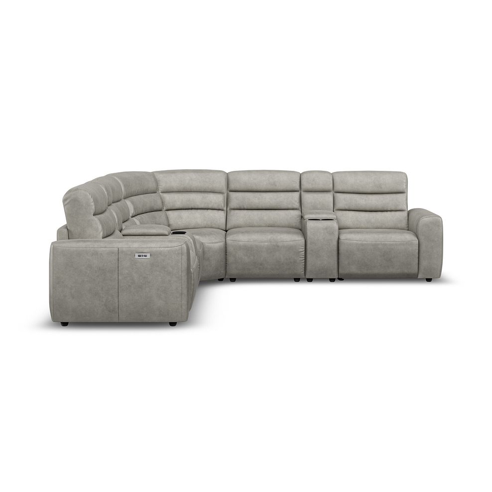 Cohen Group 3 Electric Recliner with 2 Consoles in Virgo Platinum Leather 7