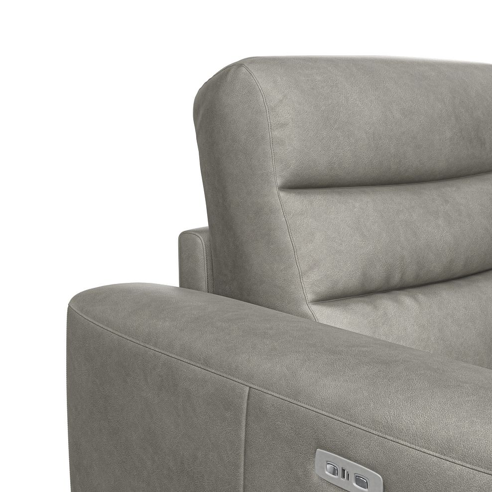 Cohen Group 3 Electric Recliner with 2 Consoles in Virgo Platinum Leather 10