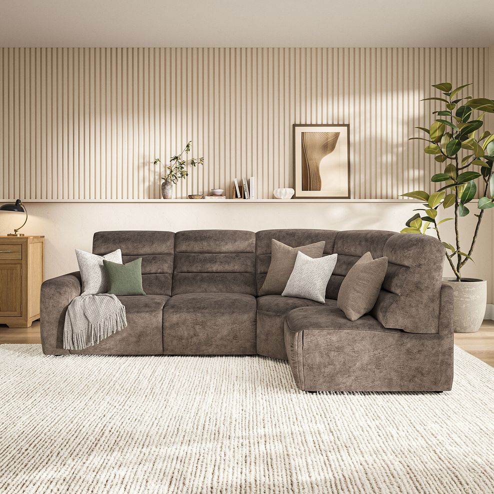 Cohen Group 4 Electric Recliner in Dapple Chocolate Fabric 3