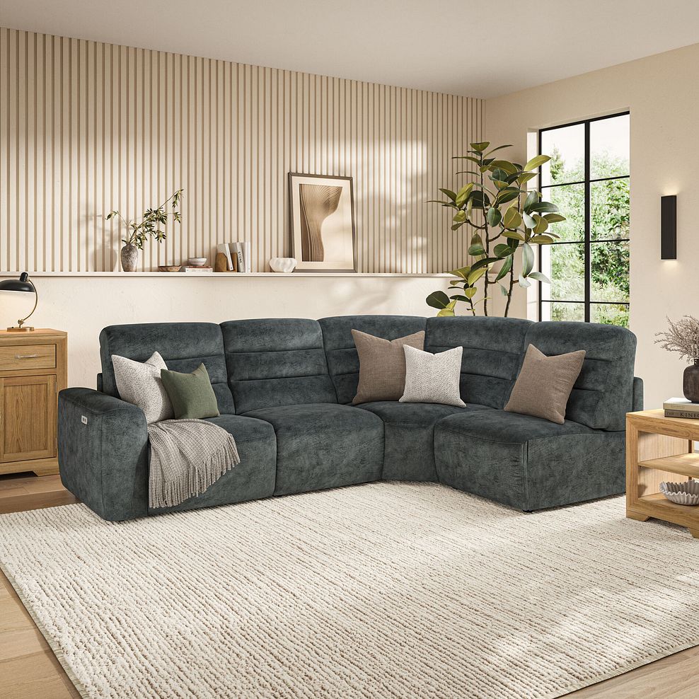 Cohen Group 4 Electric Recliner in Dapple Grey Fabric 1