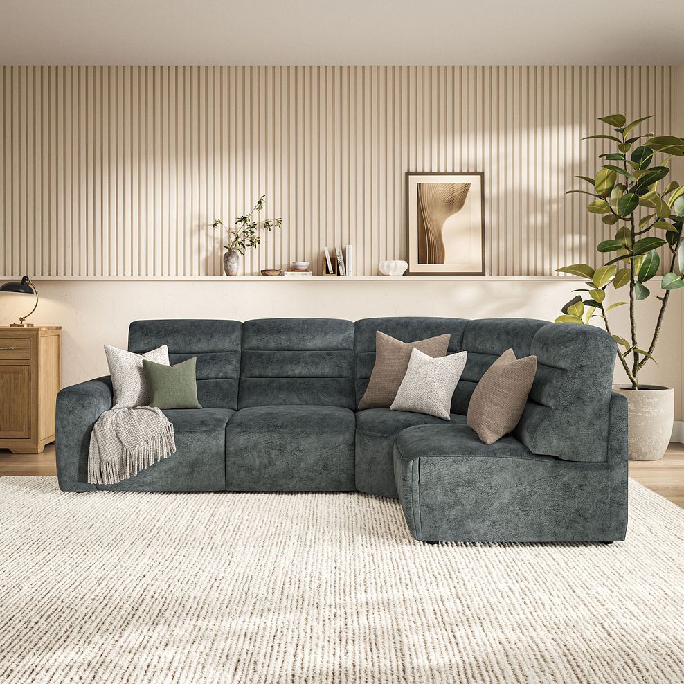 Cohen Group 4 Electric Recliner in Dapple Grey Fabric 3